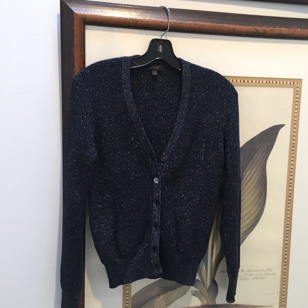JCrew Metallic Cardigan